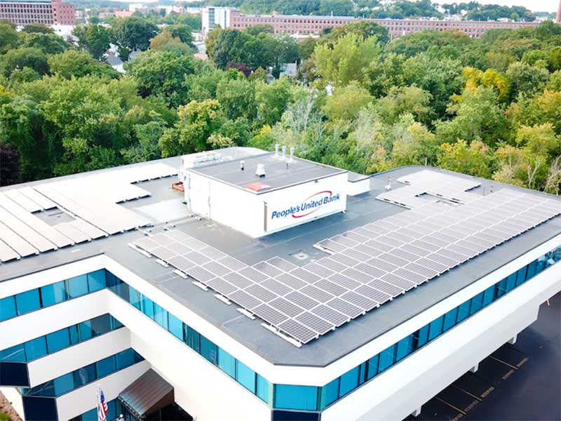 Peoples United bank solar panel