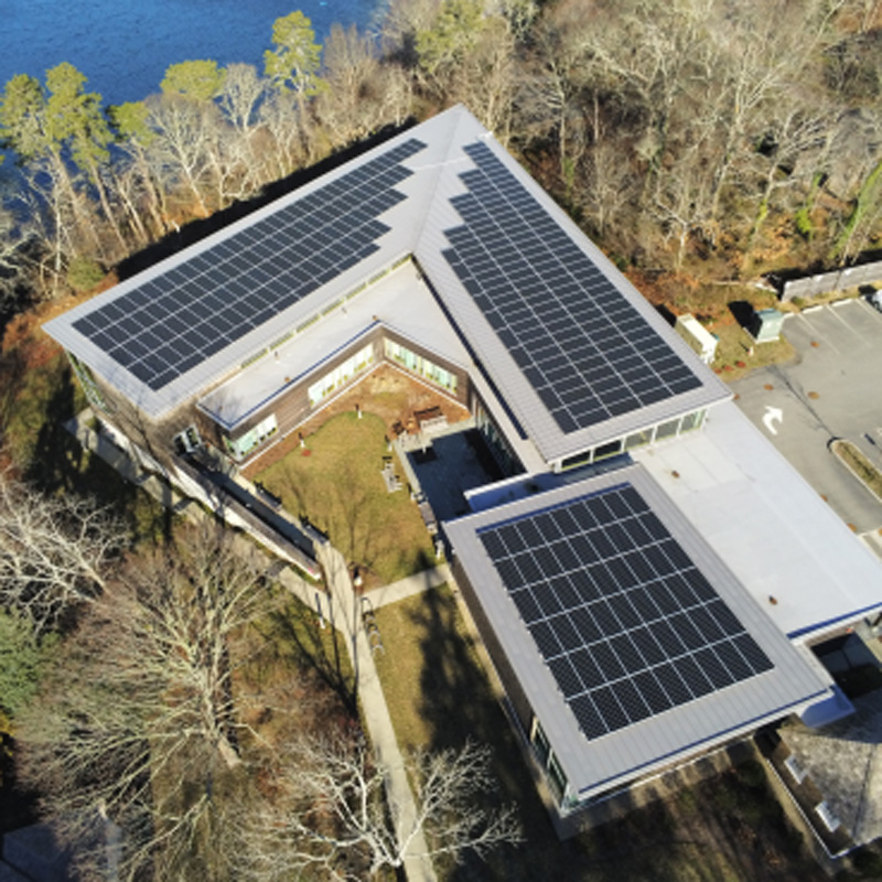 solar panels on roof